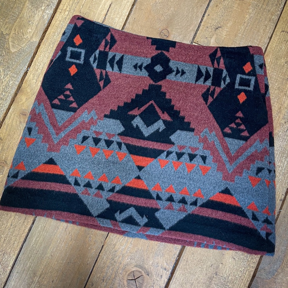 Aztec Wool Skirt